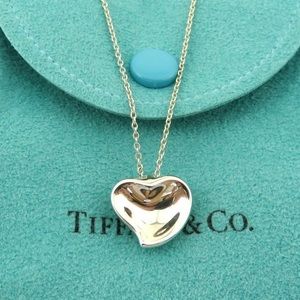 Tiffany & Co. Elsa Peretti Carved Heart Necklace